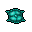 small turquoise pillow