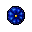 round blue pillow